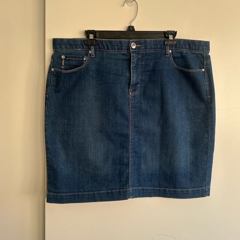 Style & Co. Dark Blue Denim Pencil Skirt